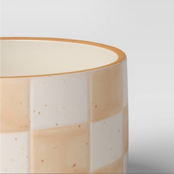 Checker Stoneware Indoor Outdoor Planter
Pot Ivory 5.88"x5.88" - Threshold™ - Picture 5 of 7